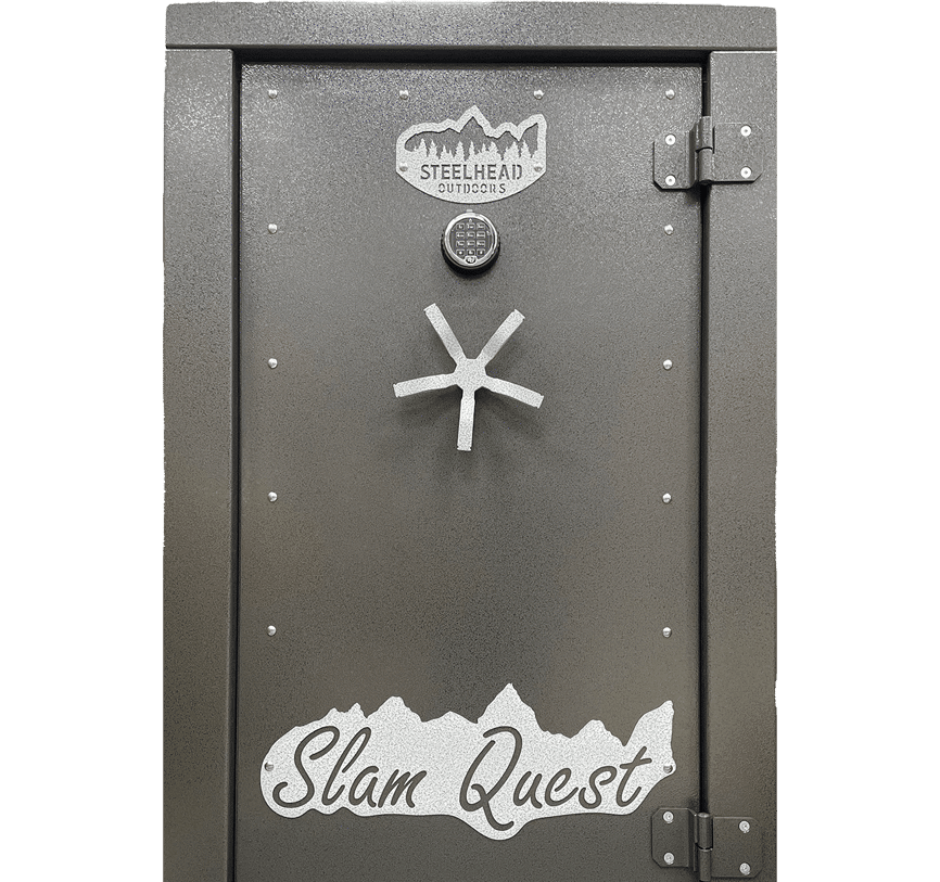 Steelhead Outdoors gun safe with custom logo